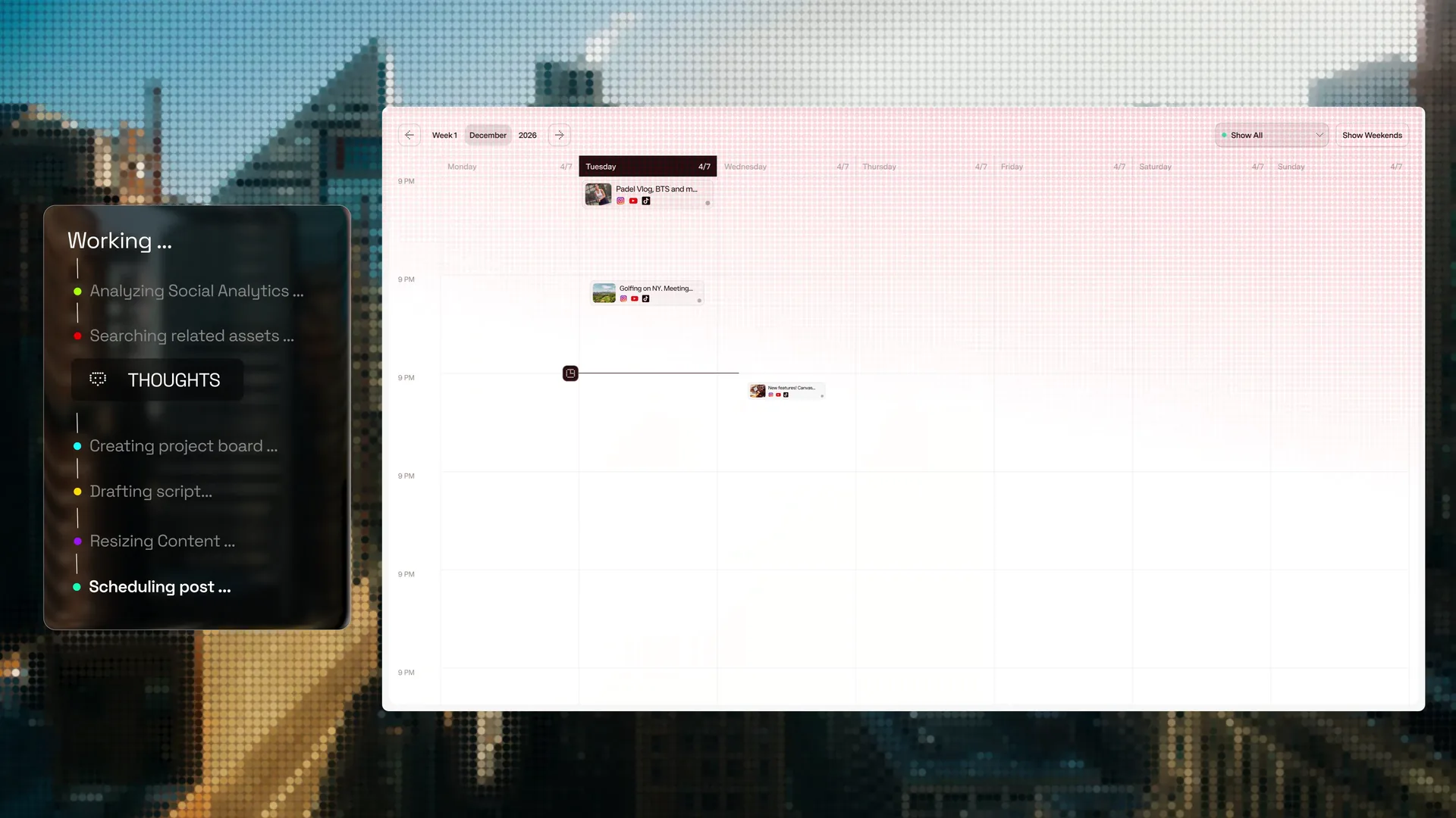 Soontra demo showing the content library and search interface